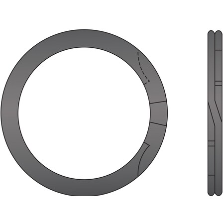 Huyett Internal Retaining Ring, Steel, Plain Finish, 2.375 in Bore Dia. RRT-237